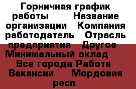 Горничная-график работы 1/2 › Название организации ­ Компания-работодатель › Отрасль предприятия ­ Другое › Минимальный оклад ­ 1 - Все города Работа » Вакансии   . Мордовия респ.